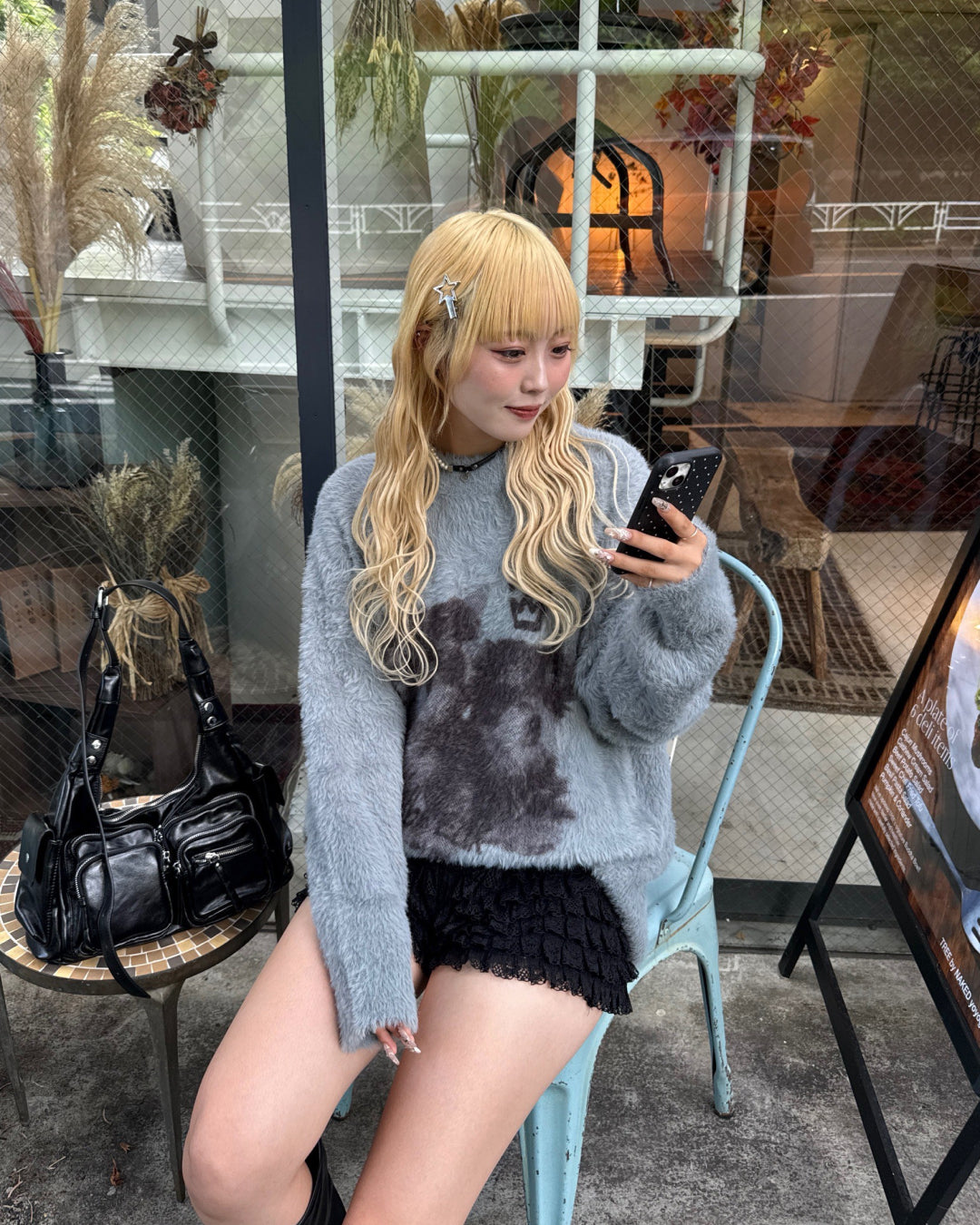 即納】ドッグプリントシャギーニット HZ5007 – YOLO（ヨロ