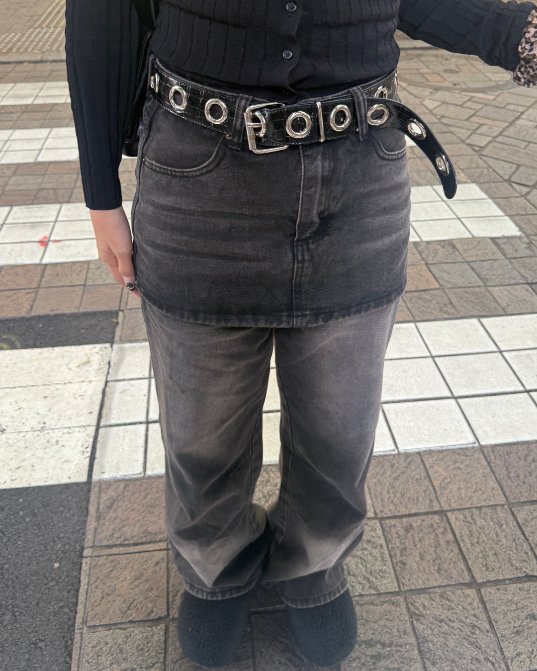 【即納】デニムスカートパンツ HZ5010