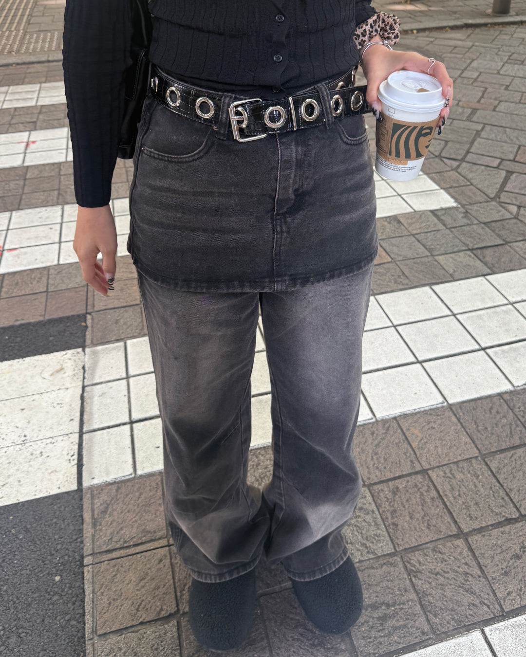 【即納】デニムスカートパンツ HZ5010