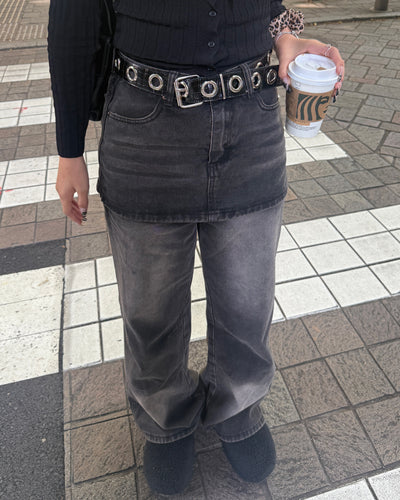 【即納】デニムスカートパンツ HZ5010