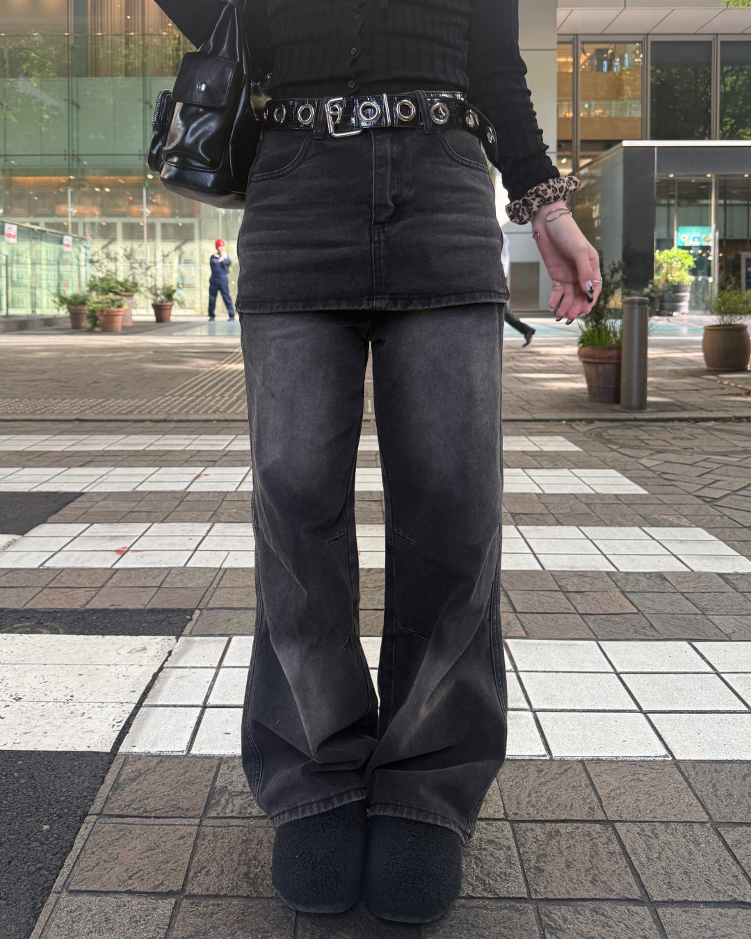 【即納】デニムスカートパンツ HZ5010