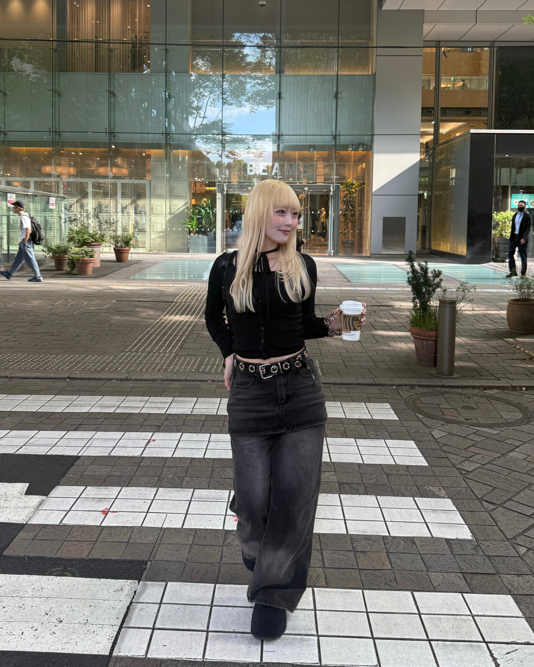 【即納】デニムスカートパンツ HZ5010