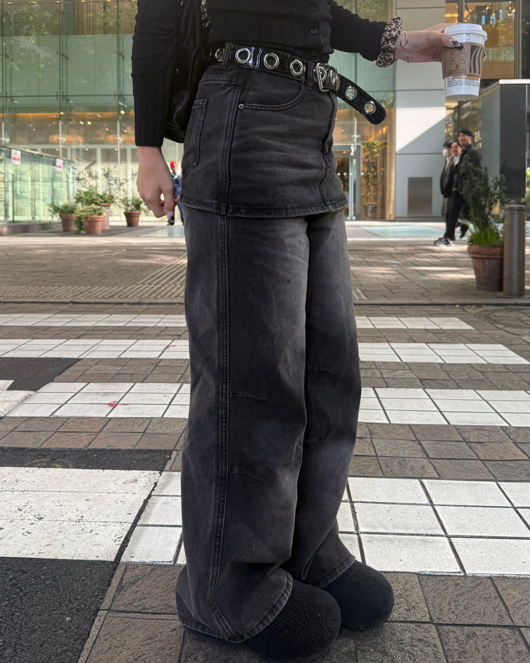 【即納】デニムスカートパンツ HZ5010