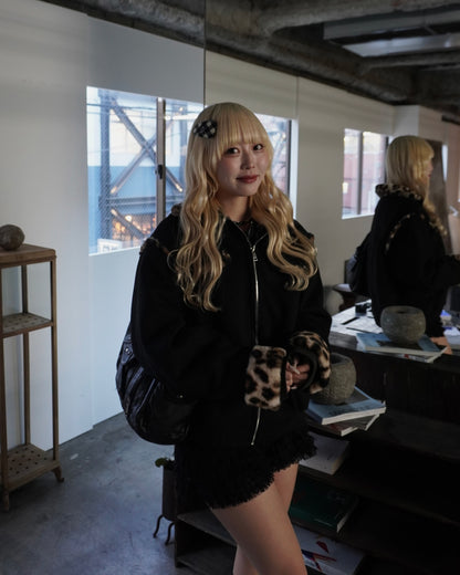 【即納】レオパードポイントファーブルゾン HZ5019