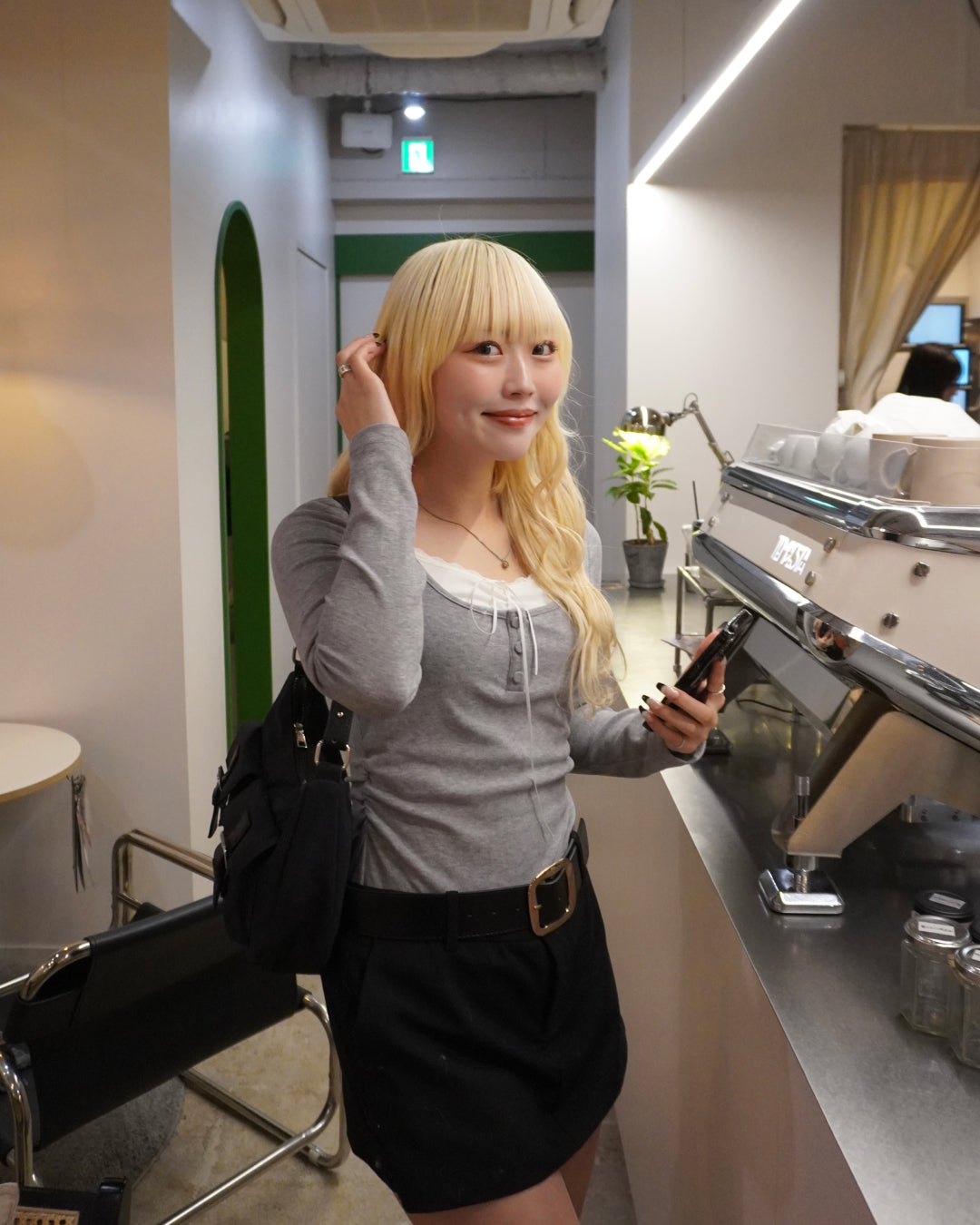 【即納】フェイクレイヤードリボントップス HZ5020