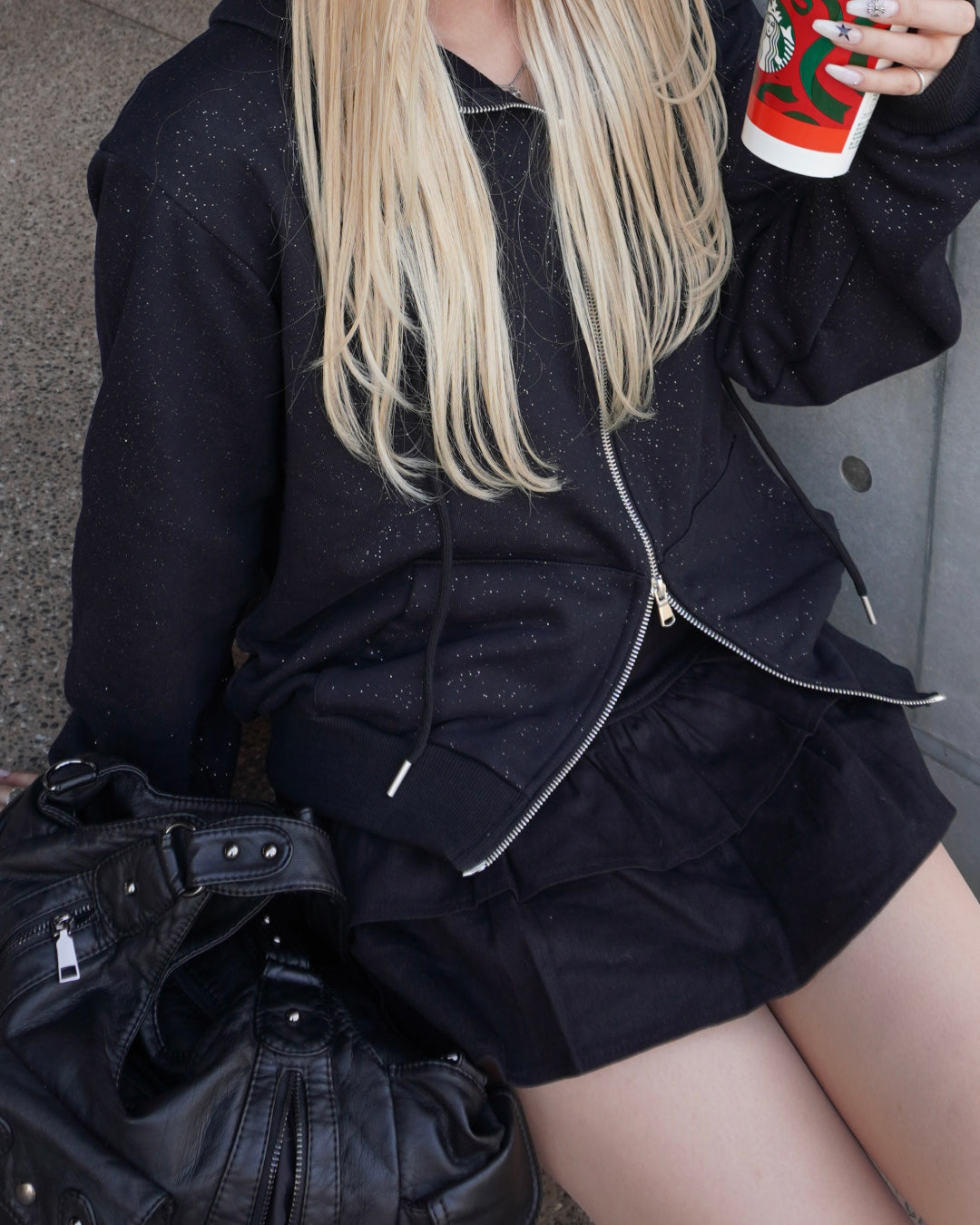 【オリジナル 即納】ラメストーンパーカー HZ6000