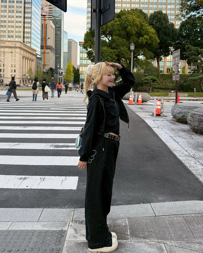 【11/25 19:00販売開始 オリジナル 即納】ラメストーンパーカー HZ6000