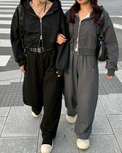 【11/25 19:00販売開始 オリジナル 即納】ラメストーンスウェットパンツ HZ6001