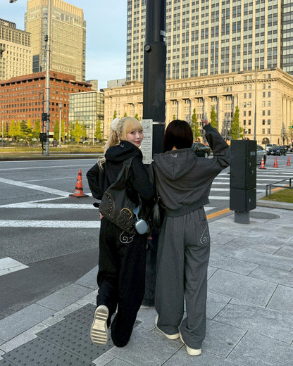 【11/25 19:00販売開始 オリジナル 即納】ラメストーンスウェットパンツ HZ6001