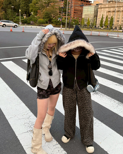 【11/25 19:00販売開始 オリジナル 即納】フードファーパーカー HZ6002