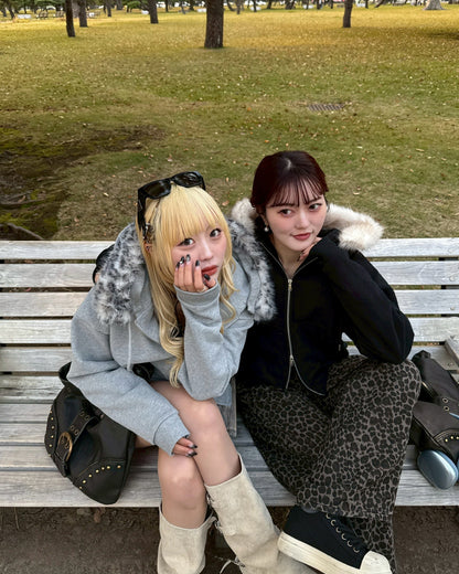 【11/25 19:00販売開始 オリジナル 即納】フードファーパーカー HZ6002