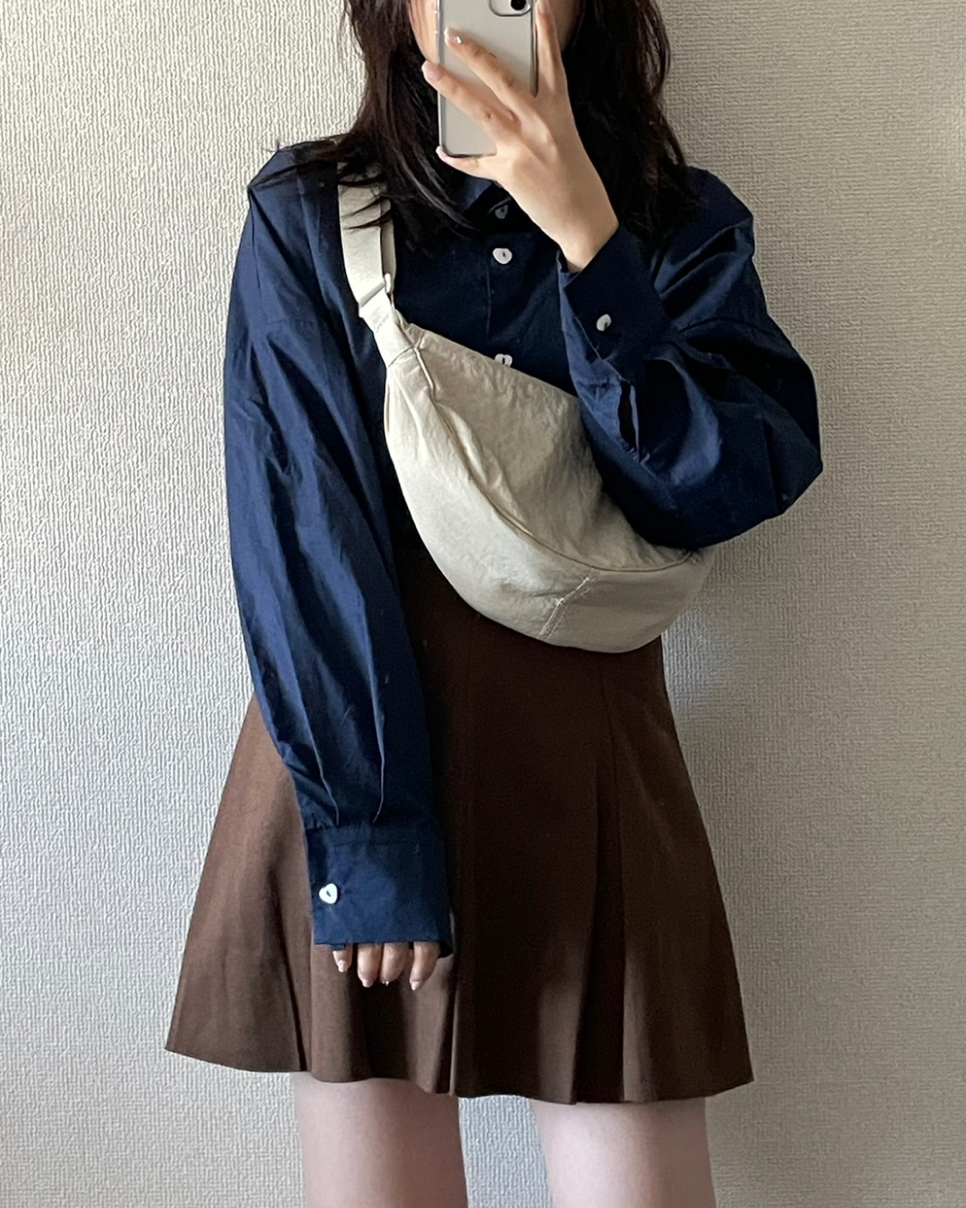 High waist wool pleated skirt I0031