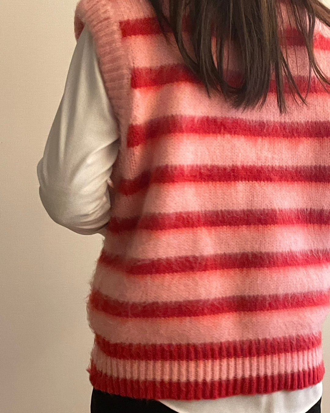 Color stripe vest I0065