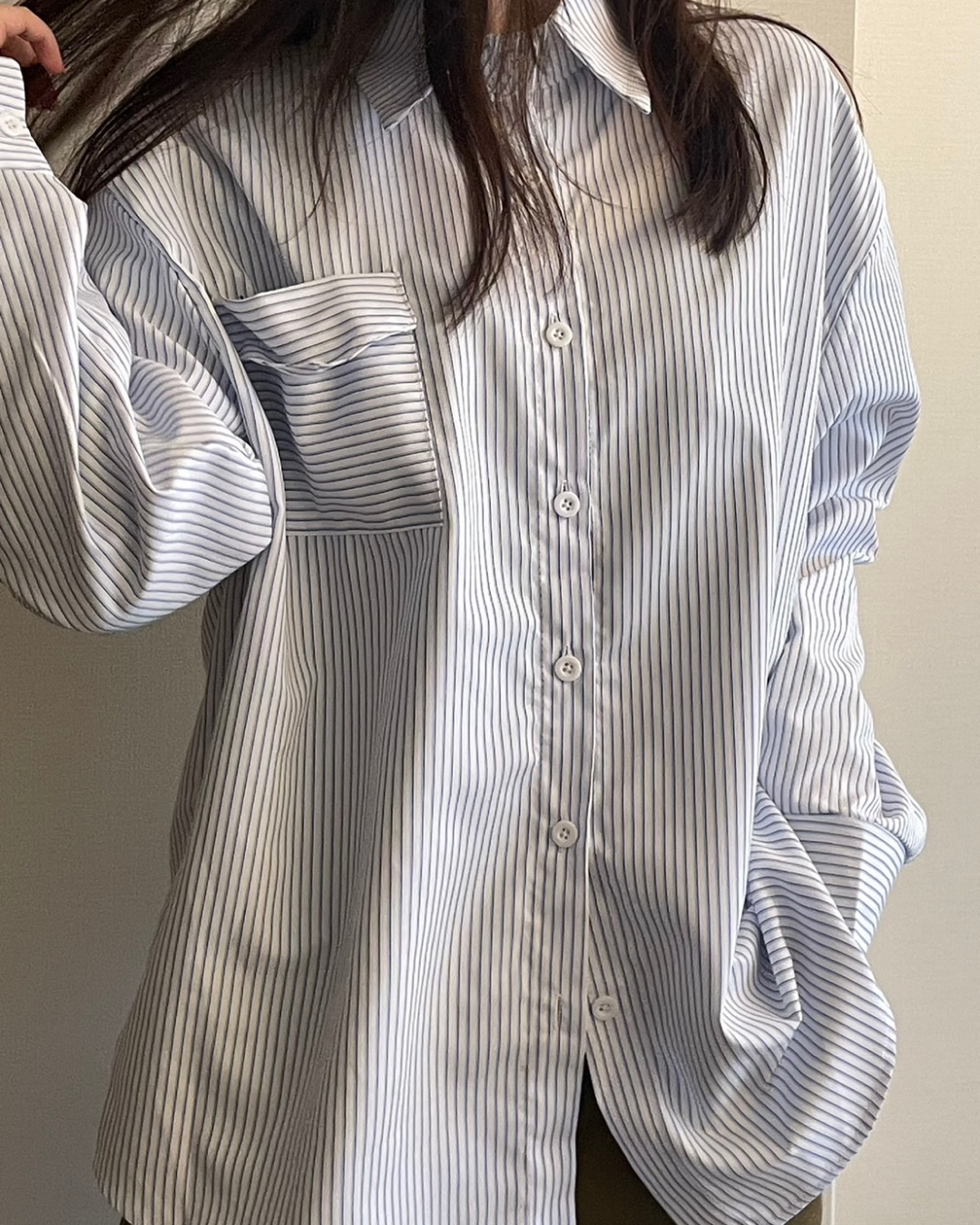 ピンストライプシャツ I0067