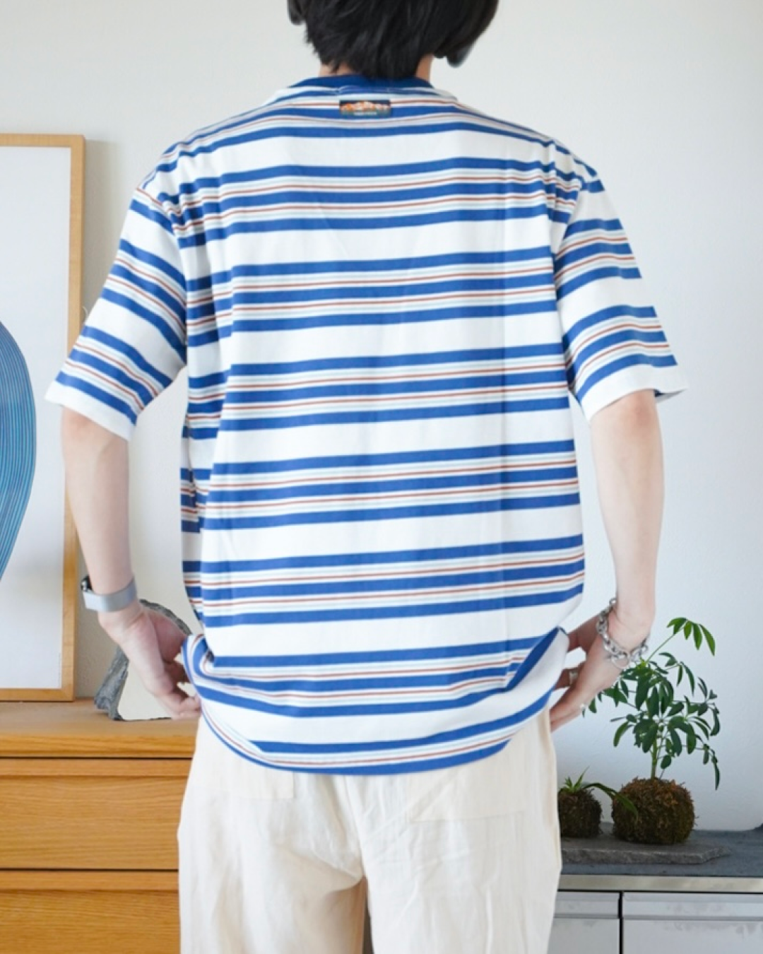 レトロボーダーハーフスリーブTシャツ
ID0016