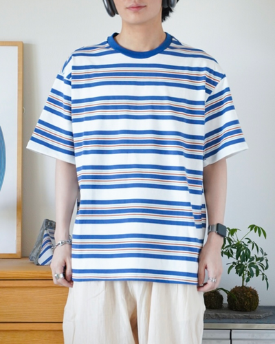 レトロボーダーハーフスリーブTシャツ
ID0016