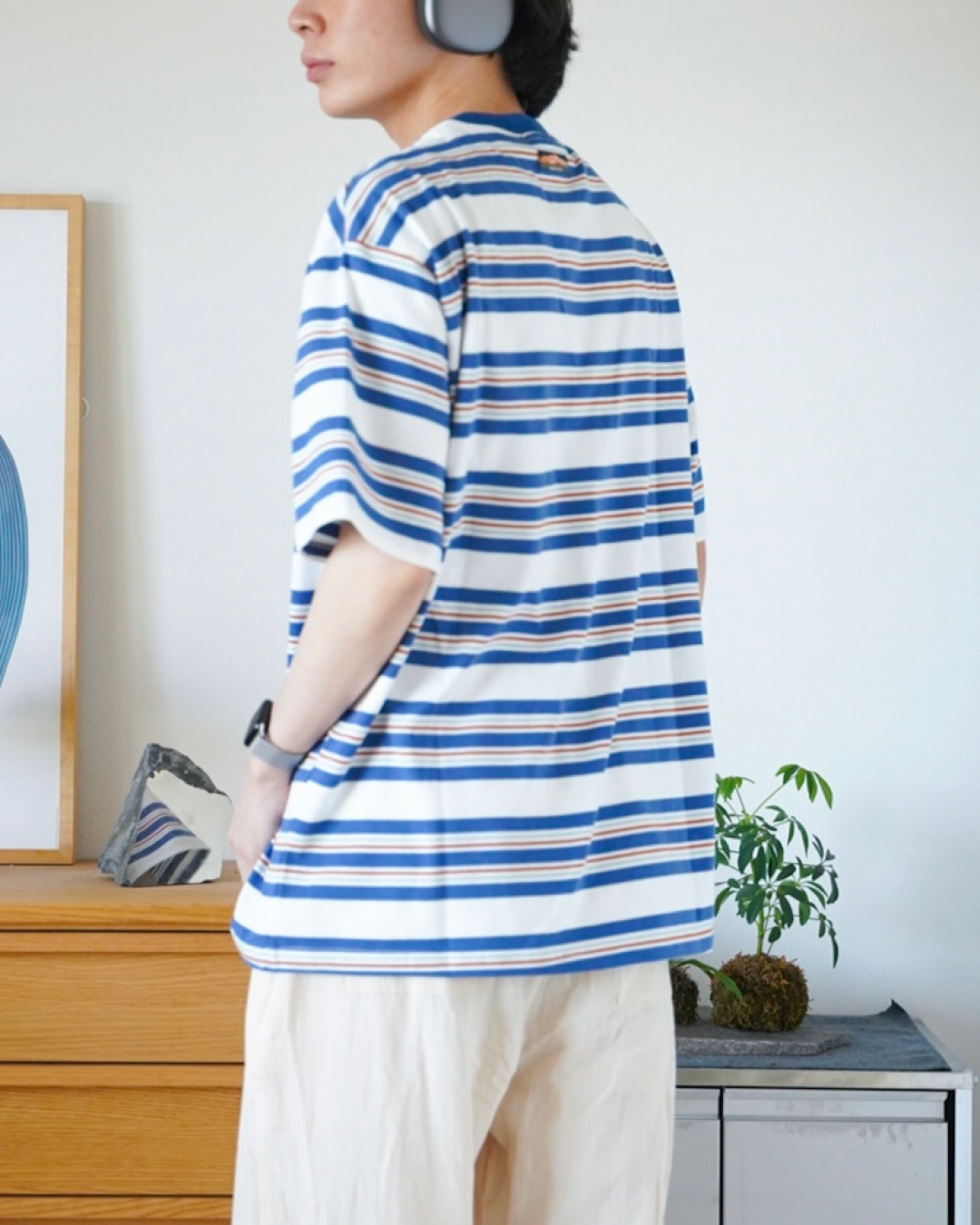 レトロボーダーハーフスリーブTシャツ
ID0016