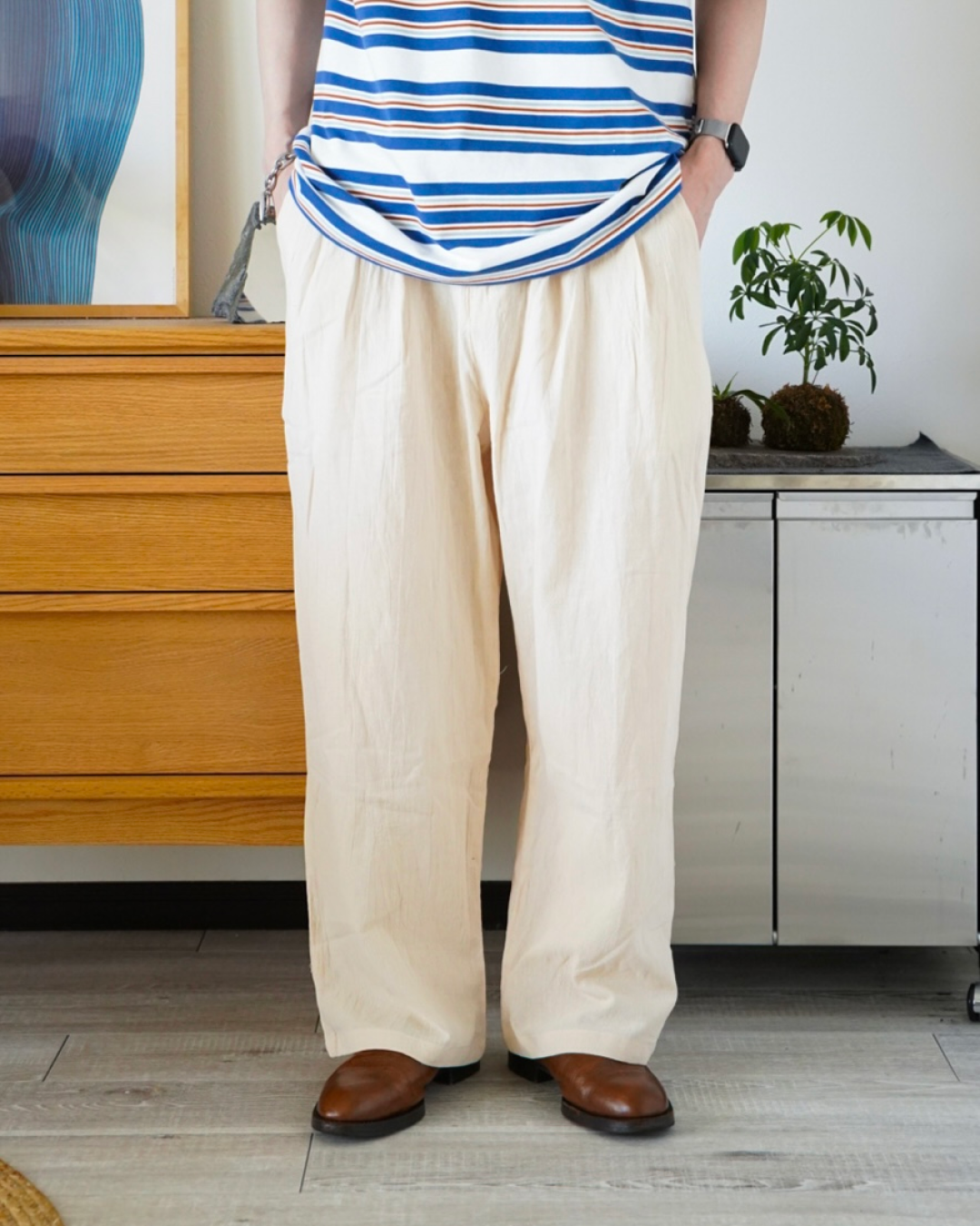 レイジースタイルカジュアルストレートパンツ
ID0019