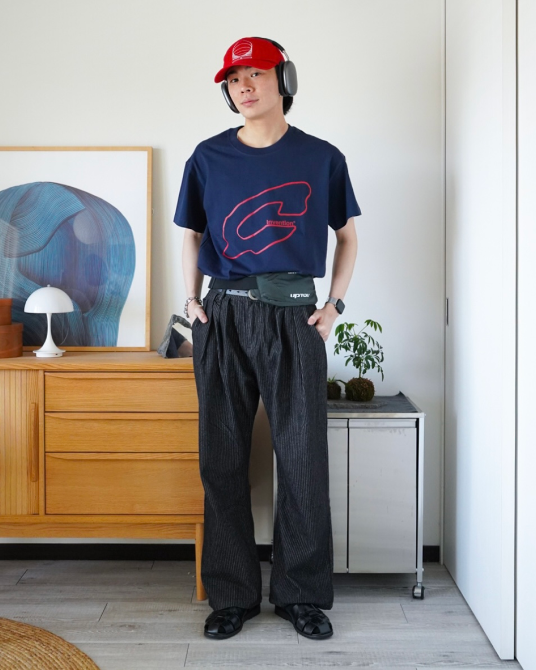 ストライプカーブシルエットタックデニムパンツ ID0020 – YOLO（ヨロ