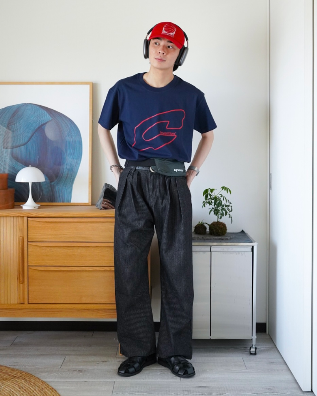 ストライプカーブシルエットタックデニムパンツ ID0020 – YOLO（ヨロ