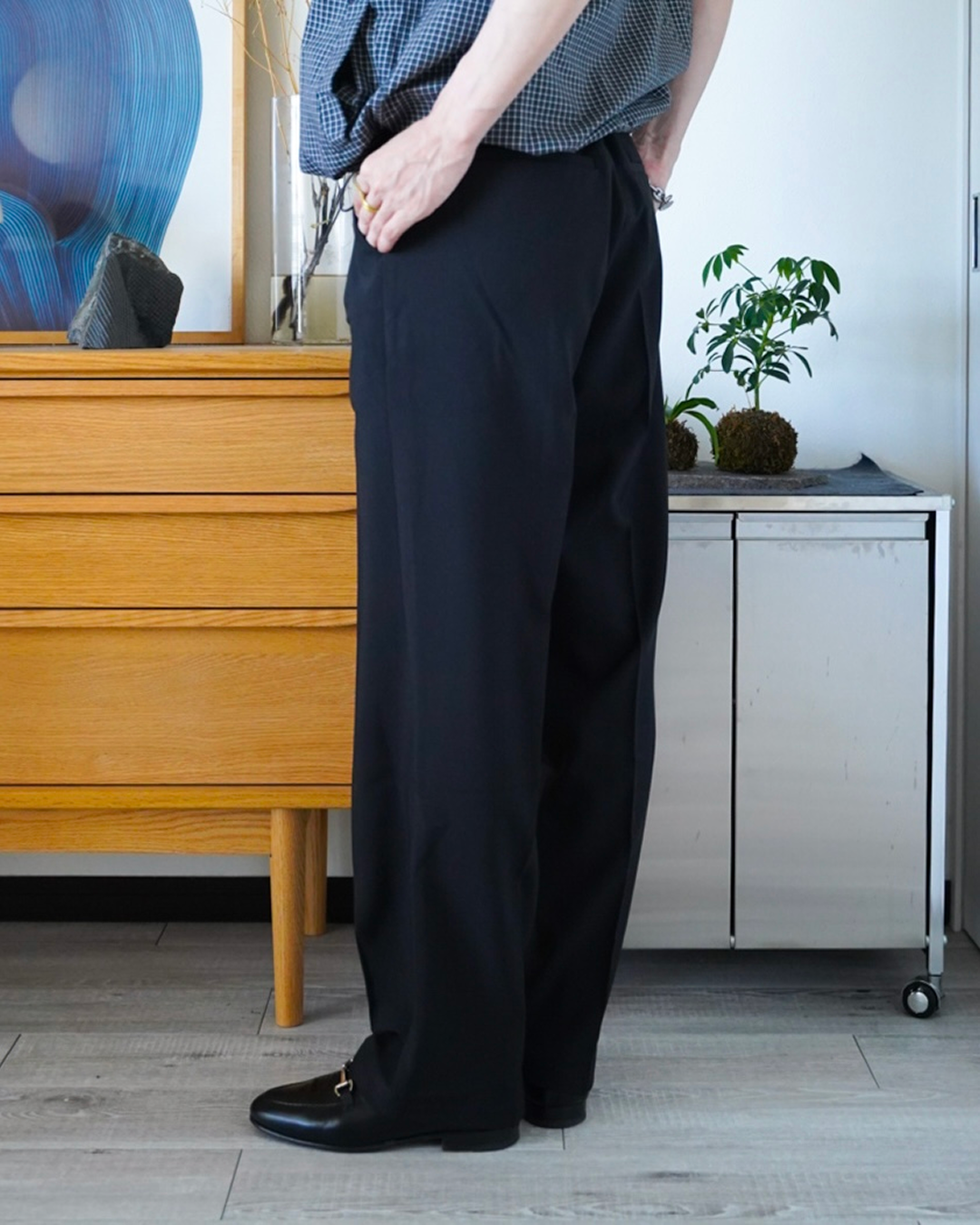 ダブルタックストレートスーツパンツ
ID0040