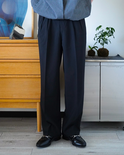 ダブルタックストレートスーツパンツ
ID0040