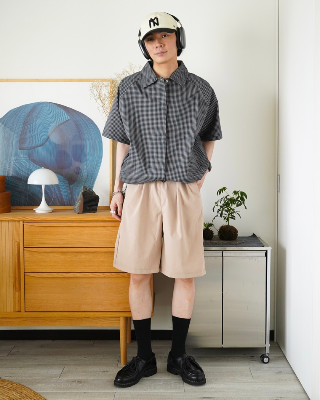 ワイドレッグカジュアルハーフパンツ
ID0041