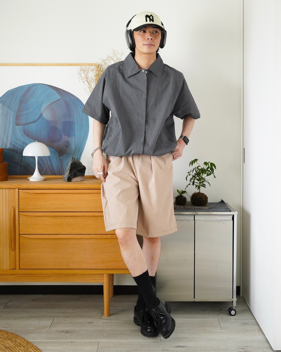ワイドレッグカジュアルハーフパンツ
ID0041