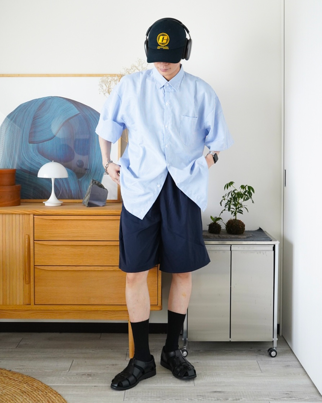 ワイドレッグカジュアルハーフパンツ
ID0041