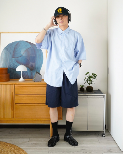 ワイドレッグカジュアルハーフパンツ
ID0041