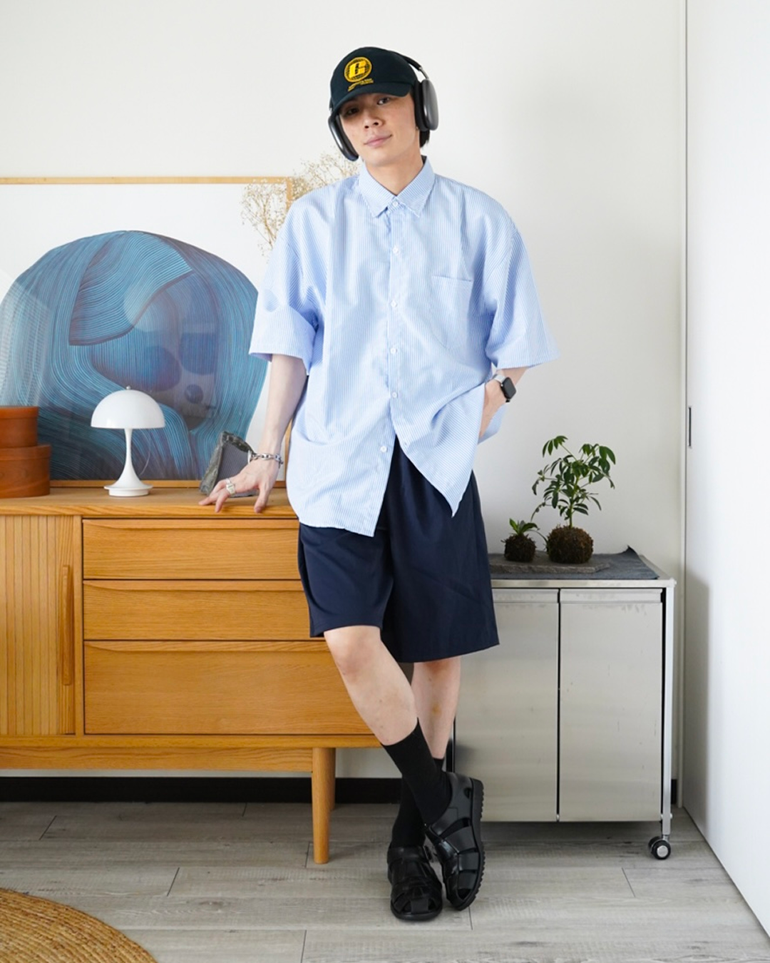 ワイドレッグカジュアルハーフパンツ
ID0041