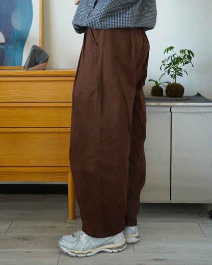 レトロコーヒーカラールーズフィットパンツ
ID0046