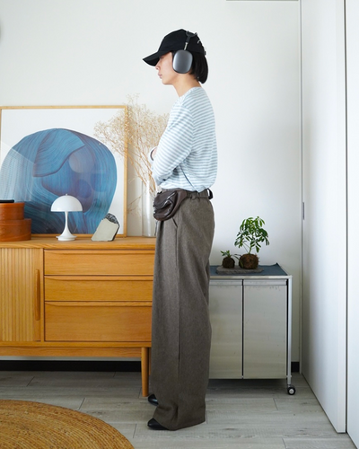 ワイドレッグモップストレートパンツ ID0061