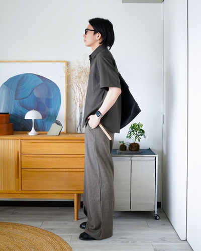 ワイドレッグモップストレートパンツ ID0061