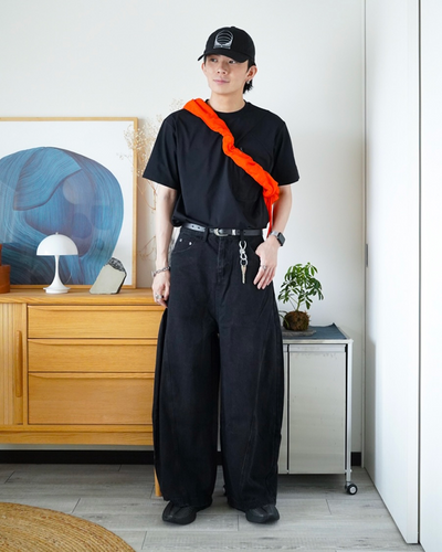 クリーンフィットワイドデニムパンツ ID0081