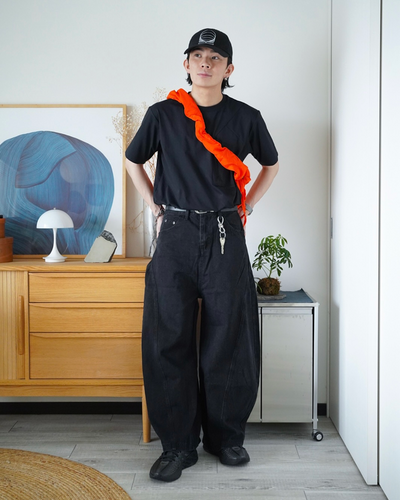 クリーンフィットワイドデニムパンツ ID0081
