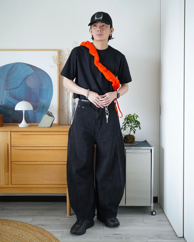 クリーンフィットワイドデニムパンツ ID0081