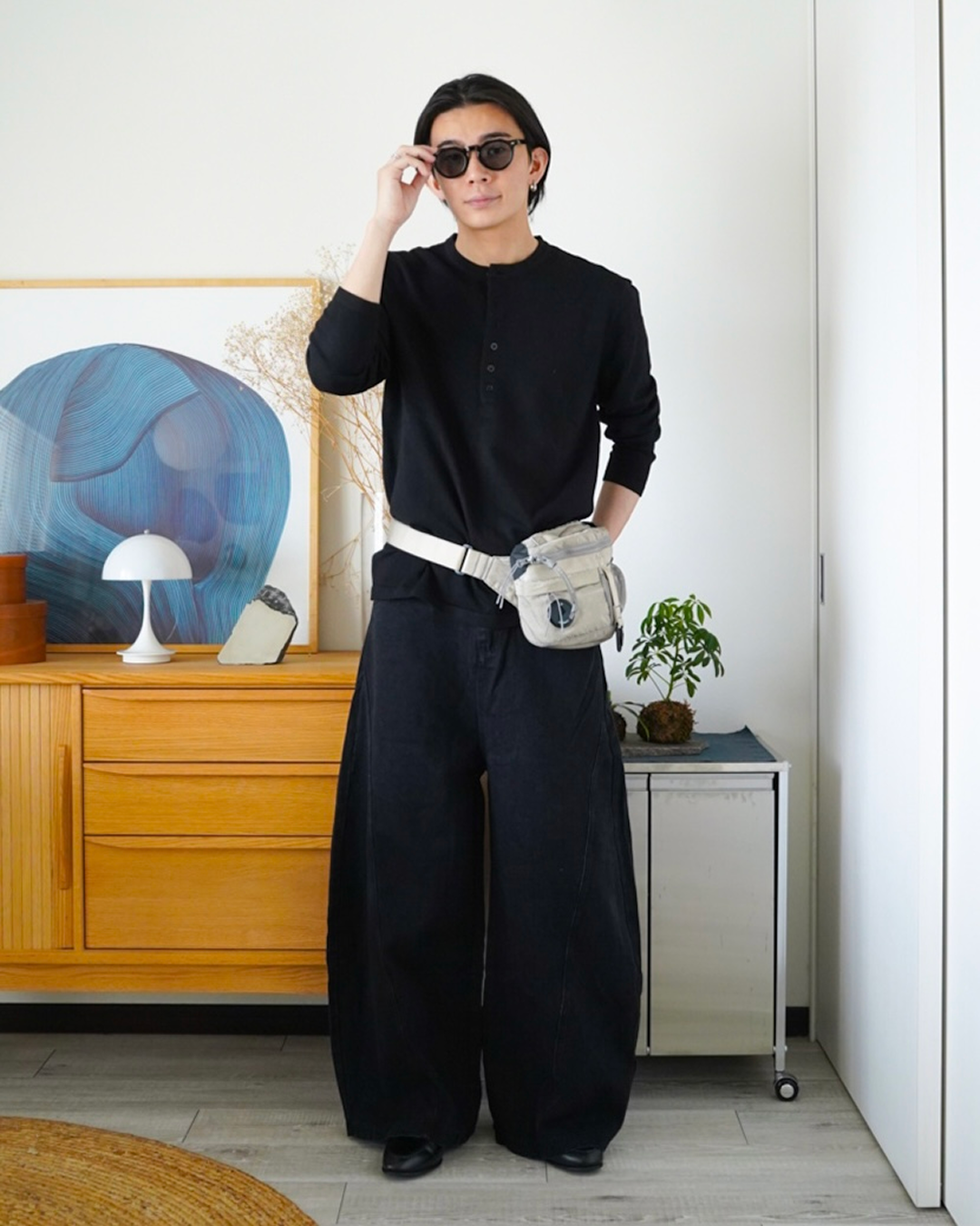 クリーンフィットワイドデニムパンツ ID0081
