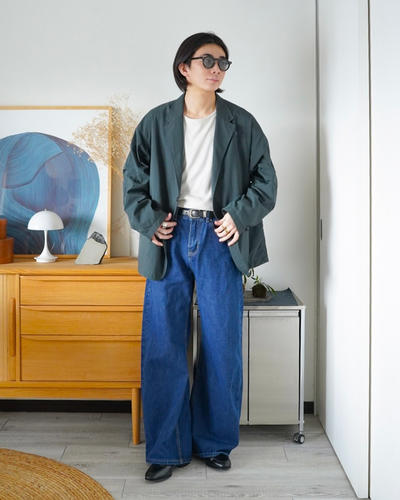 ワイドシルエットデニムパンツ ID0107