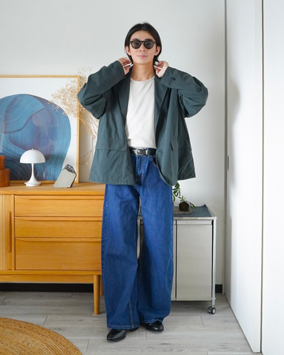 ワイドシルエットデニムパンツ ID0107