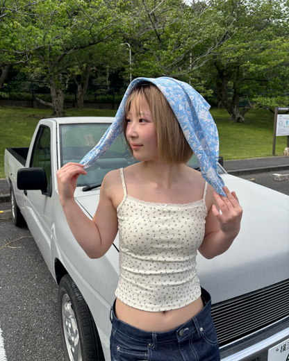 花柄キャミソール　パッド付き　
II0007