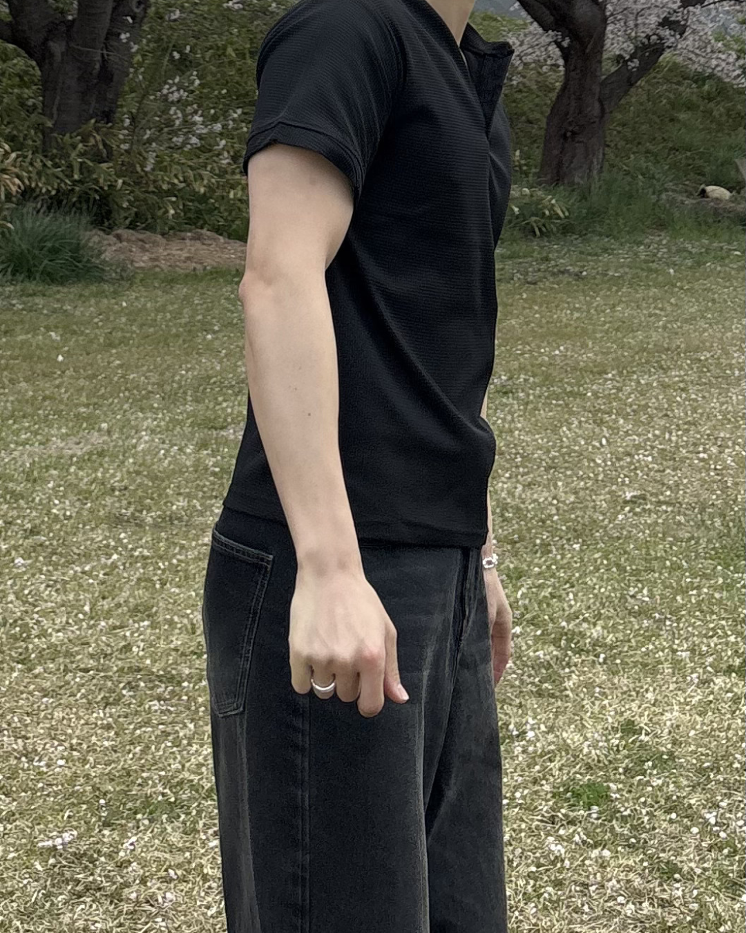 ヘンリーネック半袖Tシャツ IK0004