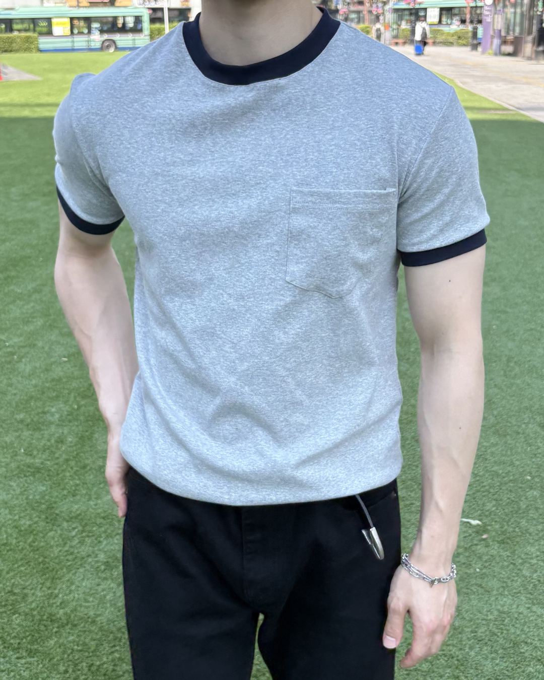 リンガーポケットTシャツ IK0035