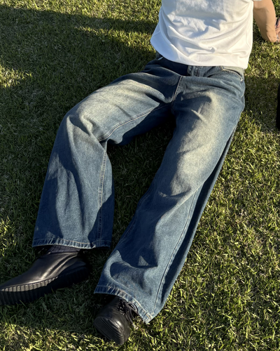 ルーズストレートワイドレッグパンツ IK0067