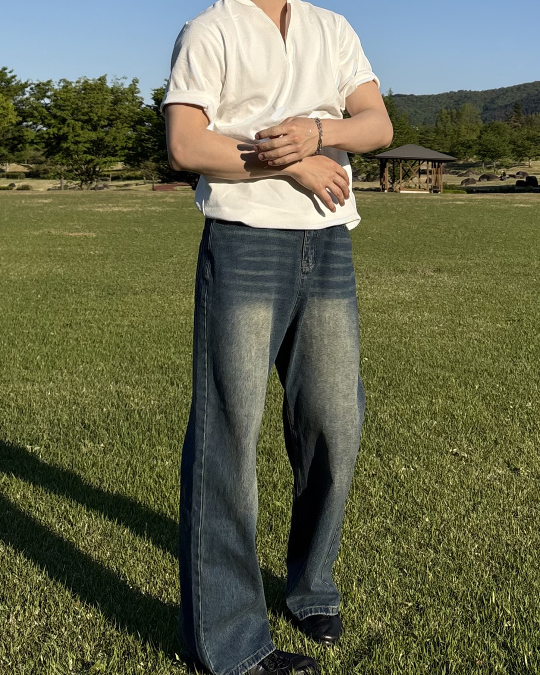 ルーズストレートワイドレッグパンツ IK0067
