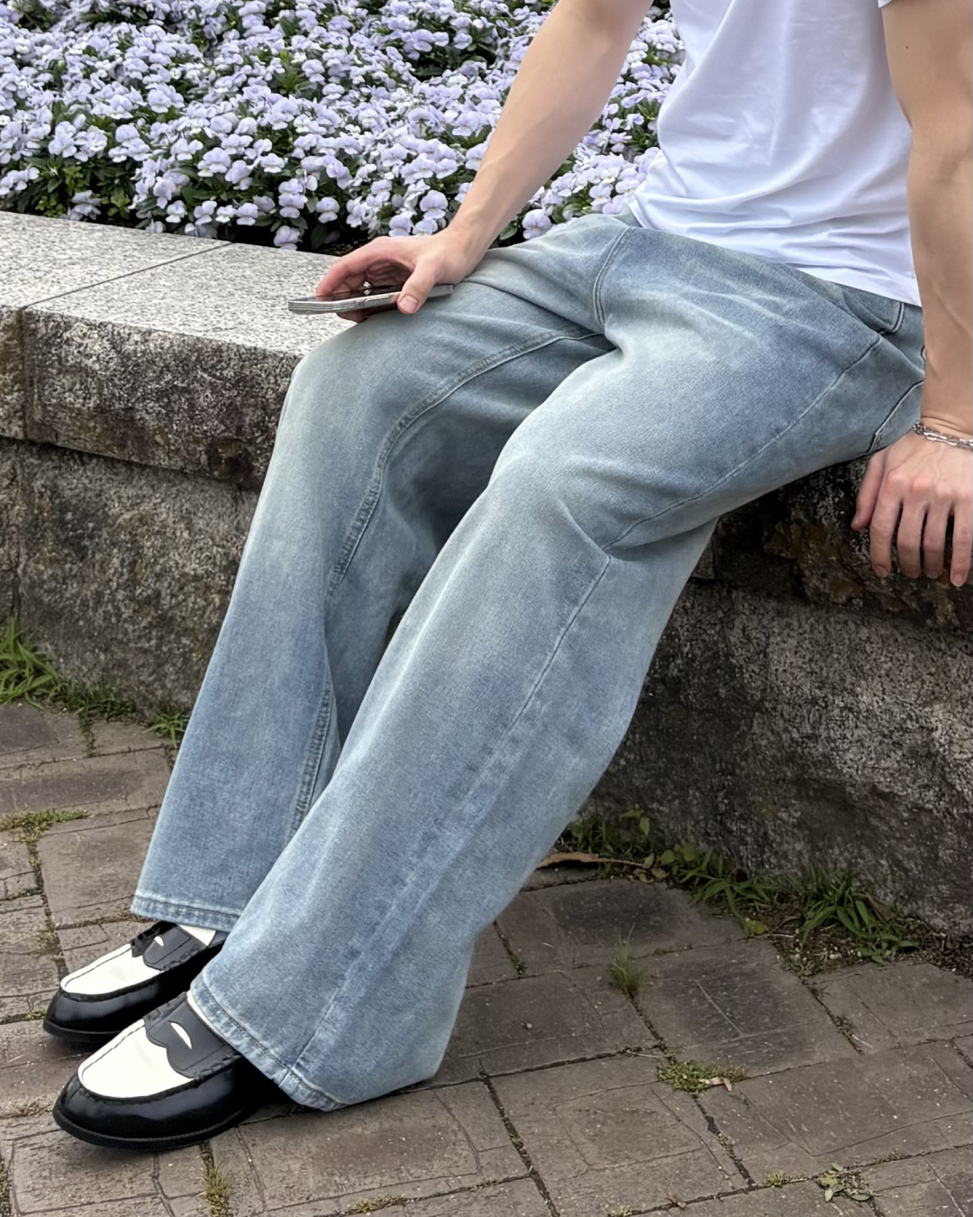 ルーズストレートワイドレッグパンツ IK0067
