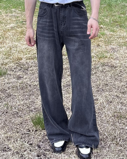 ルーズストレートワイドレッグパンツ IK0067