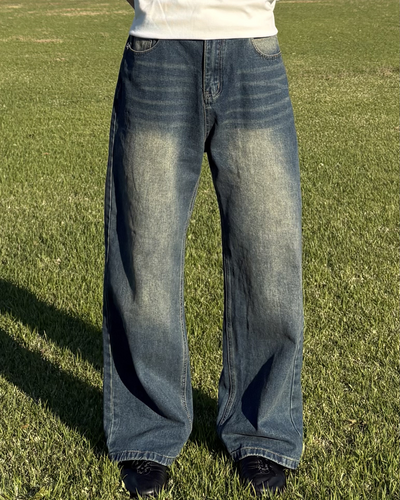 ルーズストレートワイドレッグパンツ IK0067