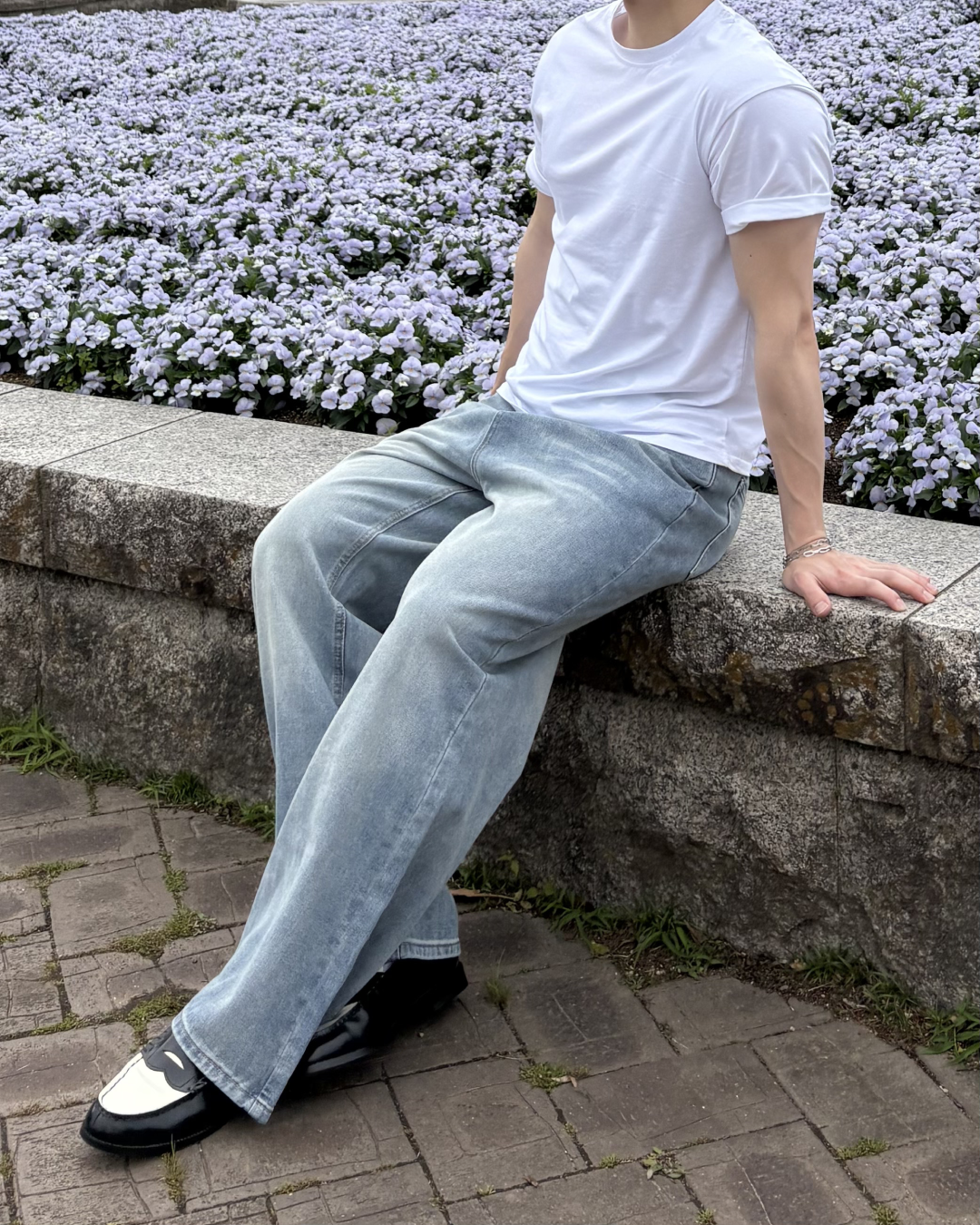 ルーズストレートワイドレッグパンツ IK0067