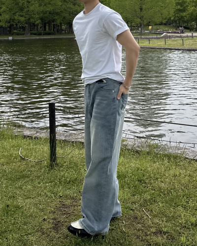 ルーズストレートワイドレッグパンツ IK0067